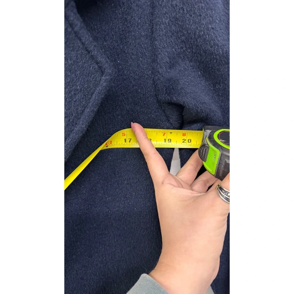 Navy Longline Duster Coat‎ Women’s Size M/L 44” Maxi Minimalist Jacket